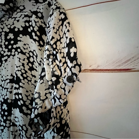 Style & co button down black & white blouse size 2X - Picture 6 of 7